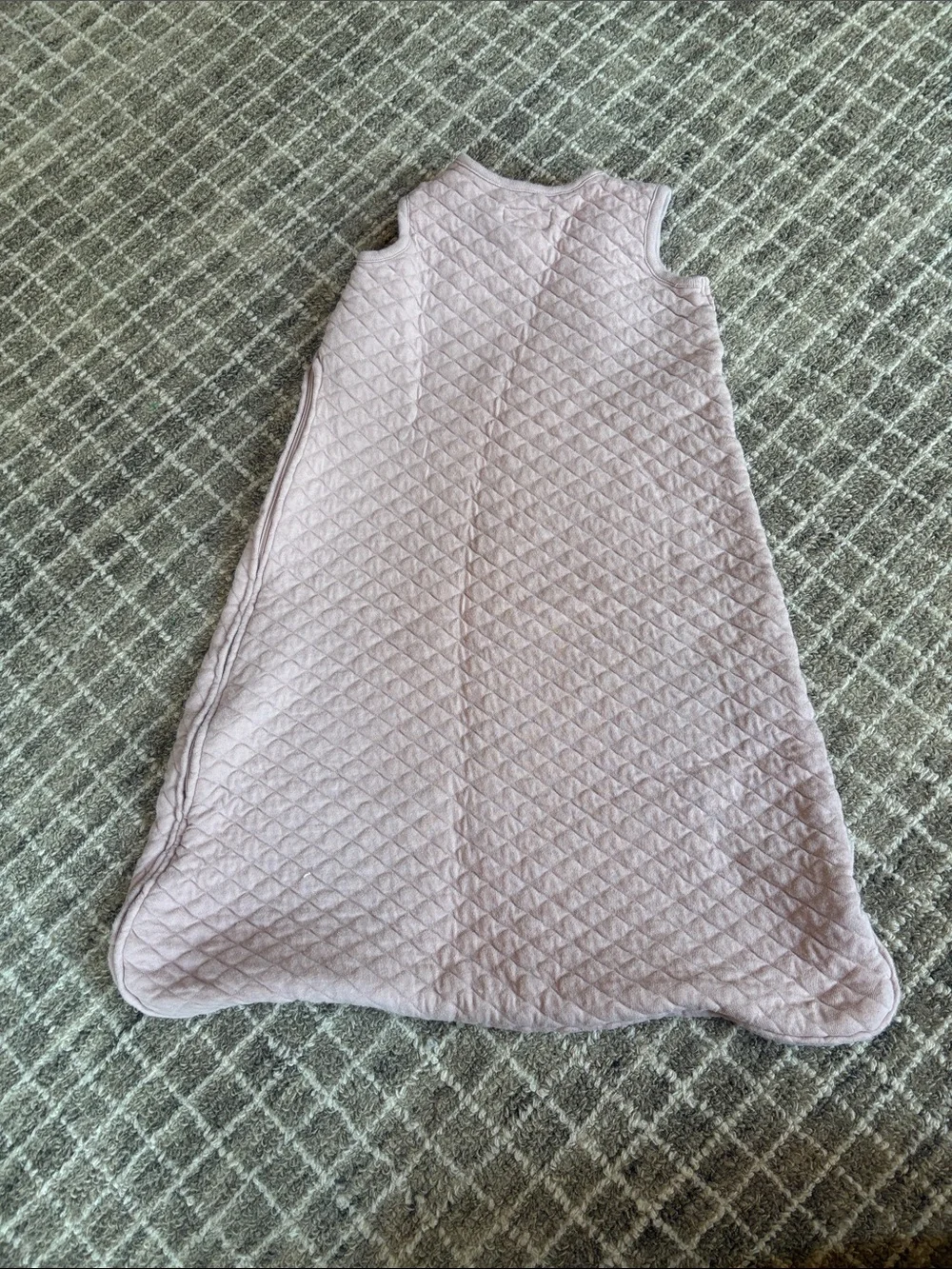 Quilted Sleeveless Sleep Sack in Blush Pink (Size small)